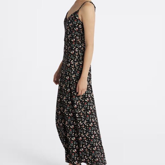 Nine Britton L Black Floral Willow Brushed Knit Maxi Dress - Picture 3 of 9